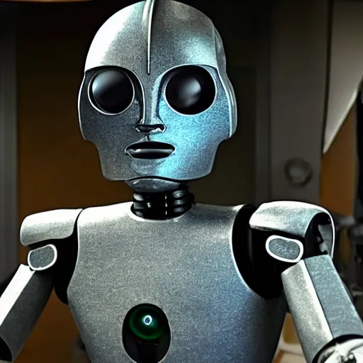 Prompt: the robot from lost in space netflix series