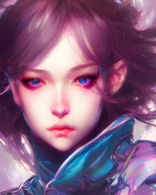 Prompt: portrait of cute girl, beautiful, fantasy, colorful, cinematic lighting, artstation, trending, highly detailed, focus, smooth, by hirohiko araki and yoshitaka amano