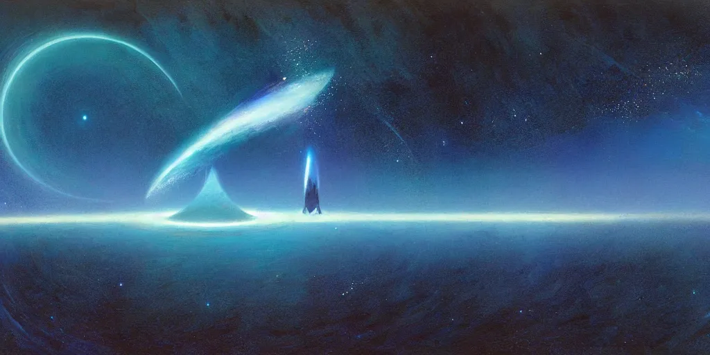 Prompt: Astral Calligraphy, by John Harris