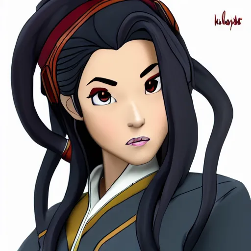 Image similar to Hololive, Asami Sato from Avatar: The legend of Kora, digital arts