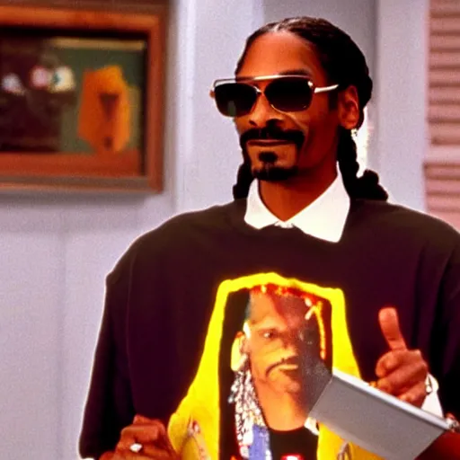 Image similar to a tv still of Snoop Dogg starring as Carlton Banks in The Fresh Prince of Bel-Air (1990)