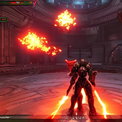 Prompt: screenshot of Doom Eternal as JRPG