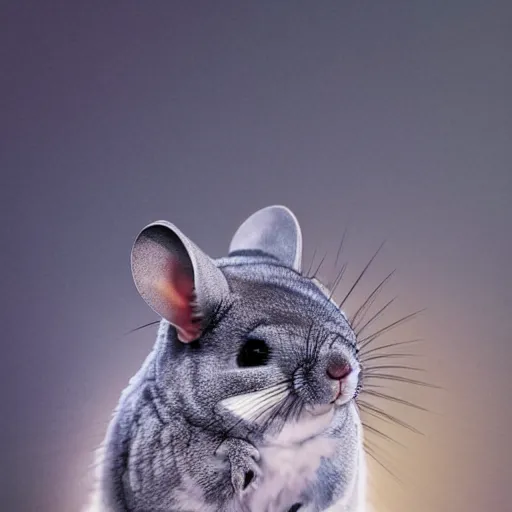 Image similar to a chinchilla, character is in all its glory, character is in her natural relaxed pose,dramatic lighting, rim lights, particles and air smoke in the air, fancy clouds, highly detailed professional photo, dynamic lights, particles are flying, depth of field, trending on artstation, illustration, hyper realistic, vray caustics, super detailed, colorful accents, cinematic shot his suit is made of silk flowing all around, full dress of lava showcase , cinematic lighting atmospheric realistic octane render highly detailed in he style of craig mullins, full hd render + 3d octane render + unreal engine 5 + Redshift Render + Cinema4D + C4D + Rendered in Houdini + Houdini-Render + Blender Render + Cycles Render + OptiX-Render + Povray + Vray + CryEngine + LuxCoreRender + MentalRay-Render + Raylectron + Infini-D-Render + Zbrush + DirectX + Terragen + Autodesk 3ds Max + After Effects + 4k UHD + immense detail + interdimensional lightning + studio quality + enhanced quality