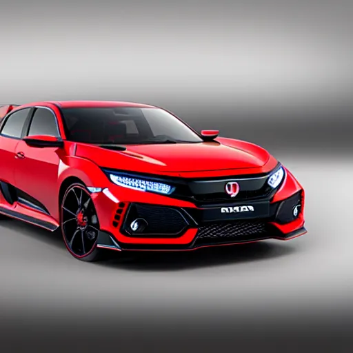 Image similar to 2023 honda civic type R, concept car,