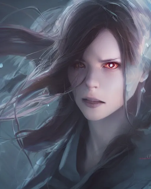 Prompt: a female ghost, translucent and scary looking, full shot, atmospheric lighting, detailed face, by makoto shinkai, stanley artgerm lau, wlop, rossdraws