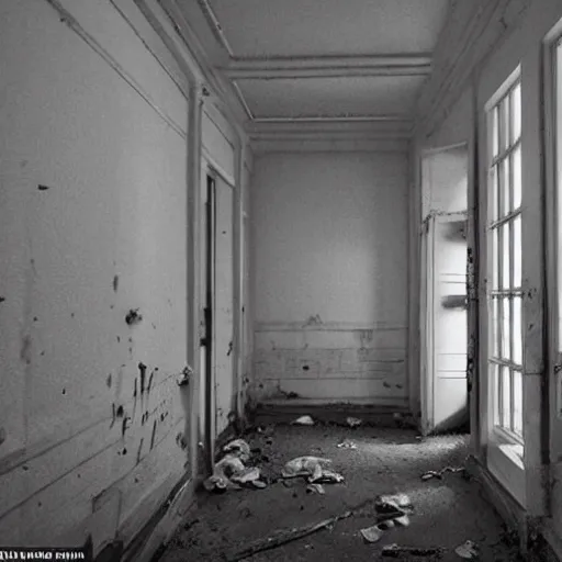 Image similar to an amazing award winning photo of a room in an asylum