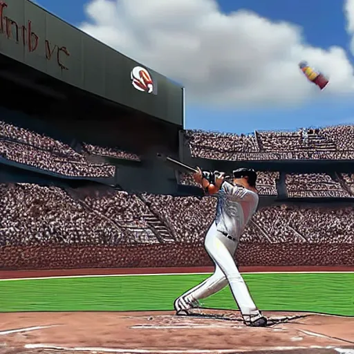 Prompt: Julio Rodríguez hitting a home run, 4k, realistic