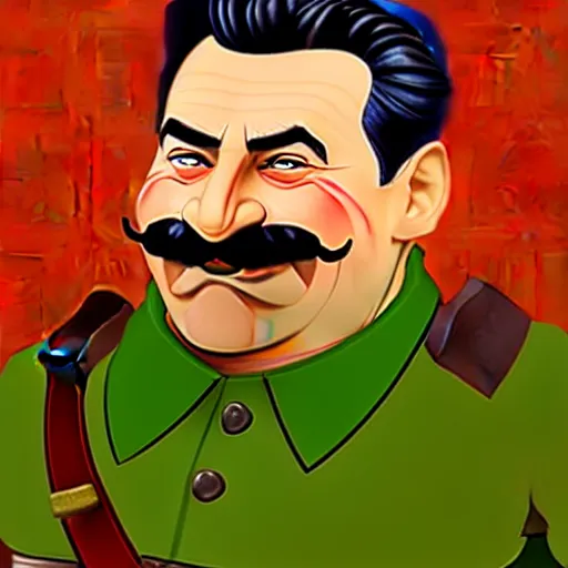 Prompt: stalin as shrek!!