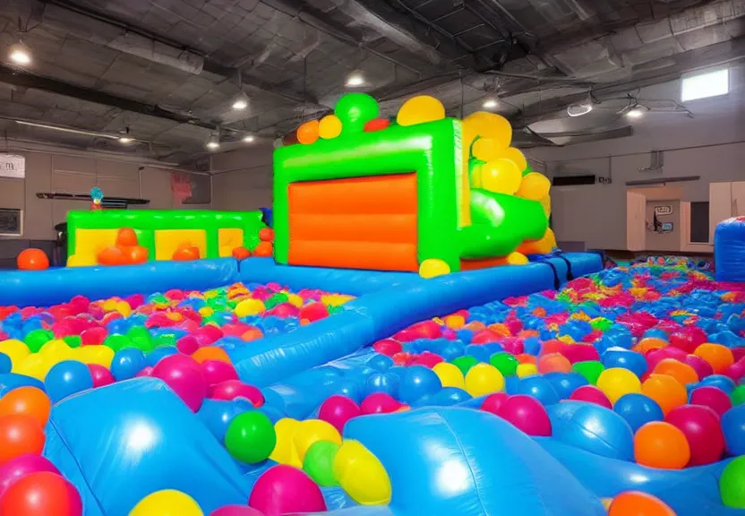 Trampoline with 2024 ball pit