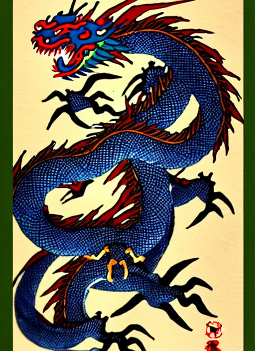 Prompt: japanese dragon