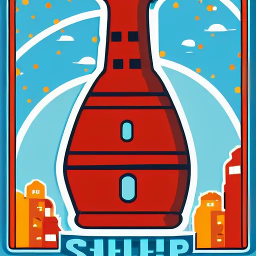 Image similar to Ship in a bottle, sticker, colorful, illustration, highly detailed, smooth and clean vector curves, no jagged lines, vector art, smooth