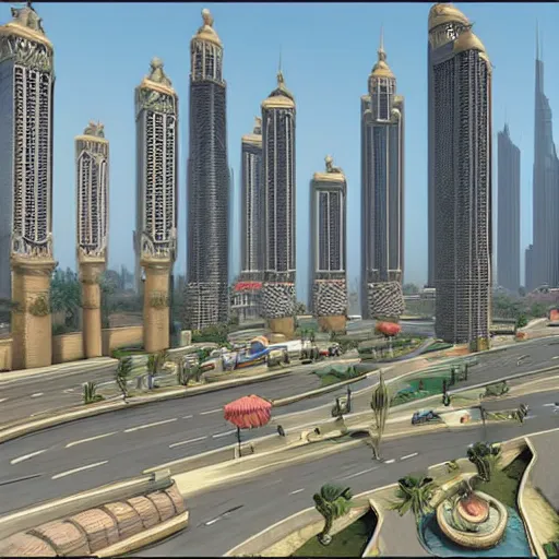 Image similar to gta : dubai, ornate