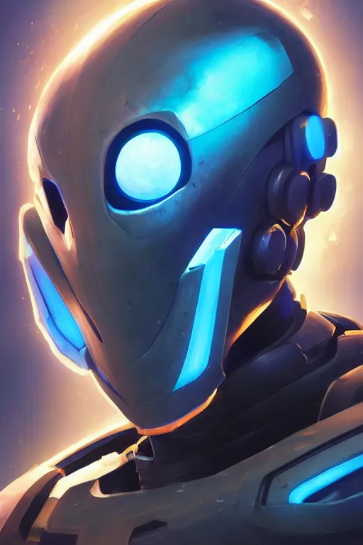 Image similar to epic mask helmet robot ninja portrait stylized as fornite style game design fanart by concept artist gervasio canda, behance hd by jesper ejsing, by rhads, makoto shinkai and lois van baarle, ilya kuvshinov, rossdraws global illumination radiating a glowing aura global illumination ray tracing hdr render in unreal engine 5