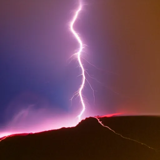 Image similar to lava lightning reflecting off the lens of a high-resolution camera, 8k resolution, Canon EOS C300