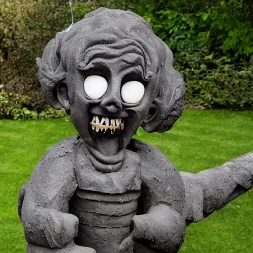 Image similar to starring through your bedroom window to see nightmare fuel standing in your garden