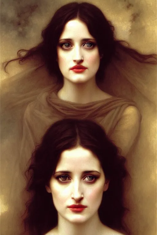 Prompt: eva green angeline jolie, painting by rossetti bouguereau, detailed art, artstation