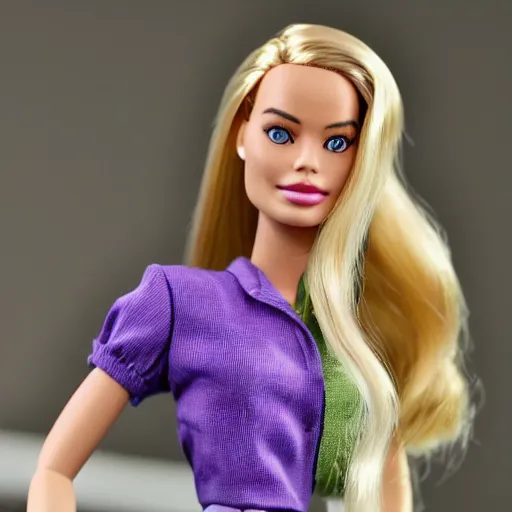 Prompt: margot robbie as a barbie doll