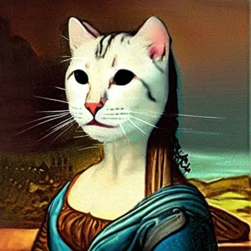 Prompt: gioconda as a cat