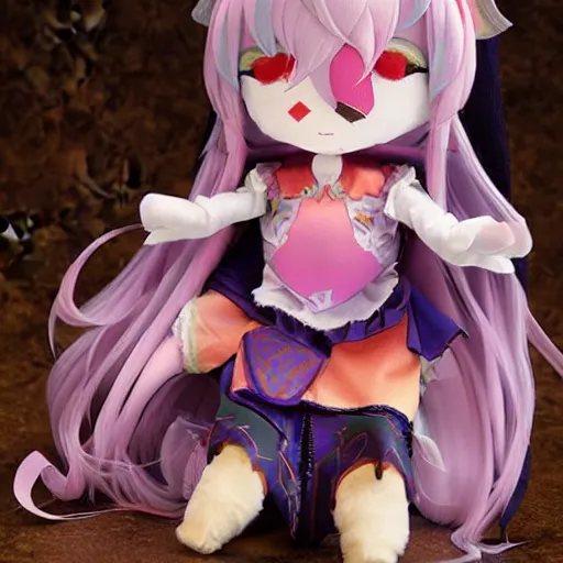 Image similar to cute fumo plush of the goddess of the extratemporal realm, deity of spacetime