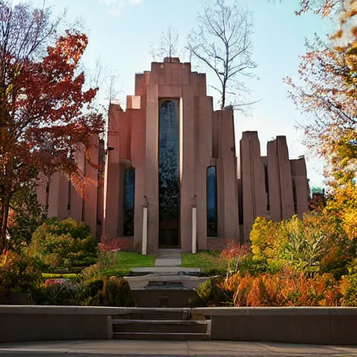 Prompt: Cathedral designed by Frank Lloyd Wright