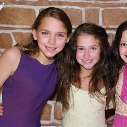 Prompt: bar mitzvah for three girls.