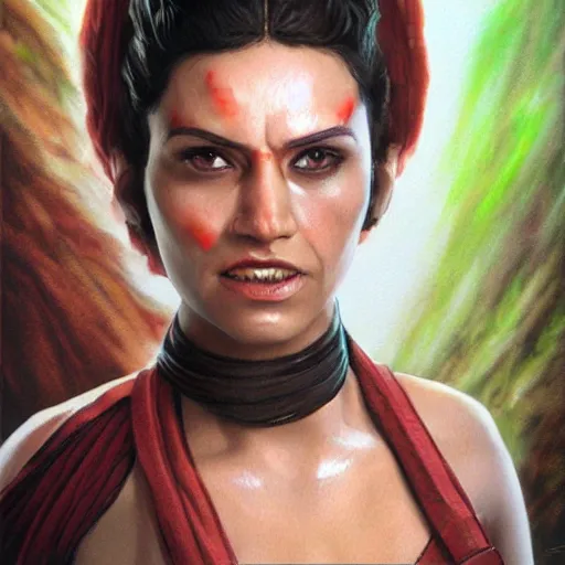 Prompt: Ashoka Tano, Star Wars character, togruta female, photo realistic, poster, highly detailed