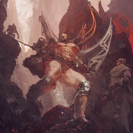 Mythology of Tyr the god of war, D&D, fantasy,, Stable Diffusion