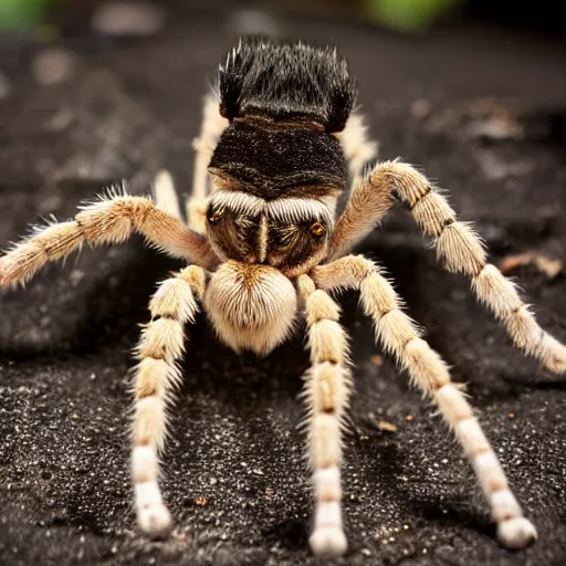 Prompt: photo of a tarantula in a shoe