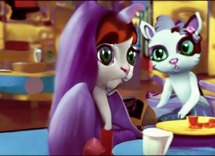 Prompt: littlest pet shop cat in amelie ( 2 0 0 1 )