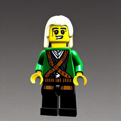 Prompt: lego legolas without right leg