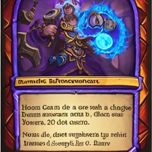 Prompt: new hearthstone card reveal