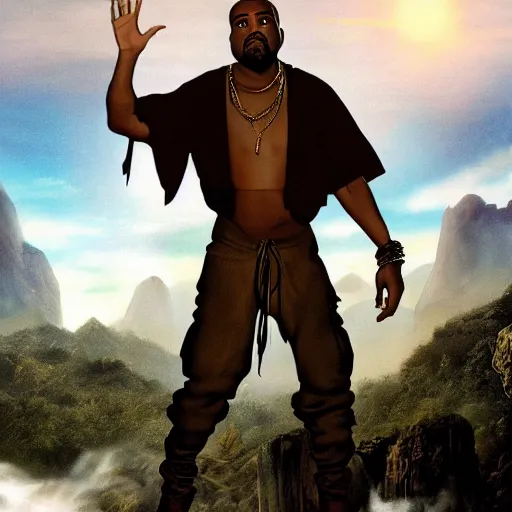 Prompt: kanye west as a character in avatar ( 2 0 0 9 )