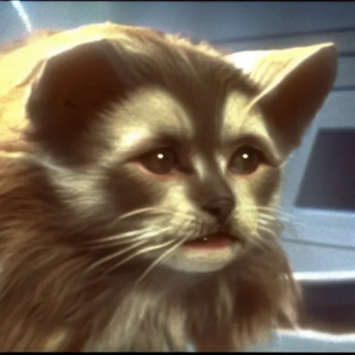 Image similar to a film still of cat - dog hybrid in star wars 1 9 7 7, realistic, photorealistic, detailed,