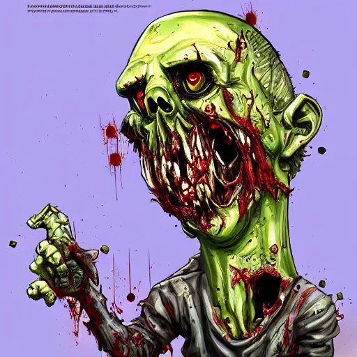 Prompt: zombie trending on artstation