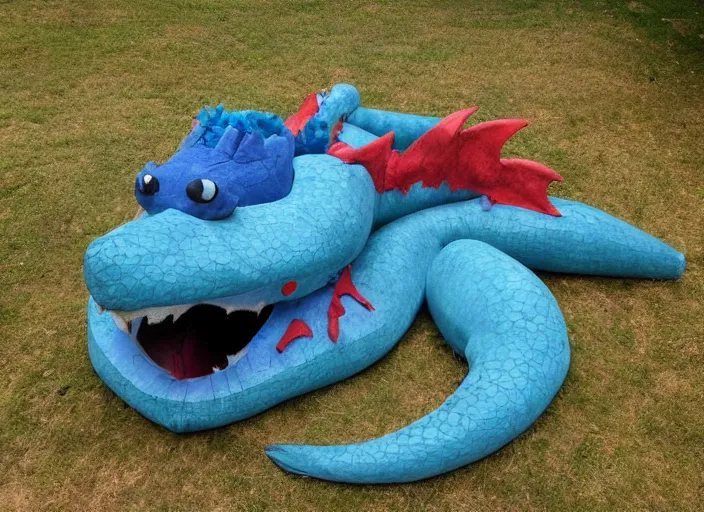 Image similar to Deflated dragon, flattened dragon, punctured dragon