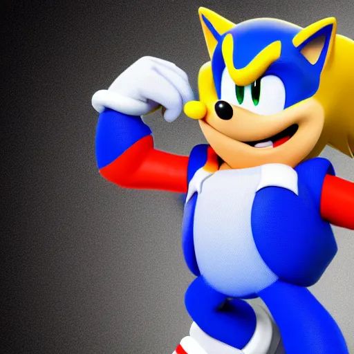 Prompt: John Cena Sonic the Hedgehog, photo, detailed, 4k