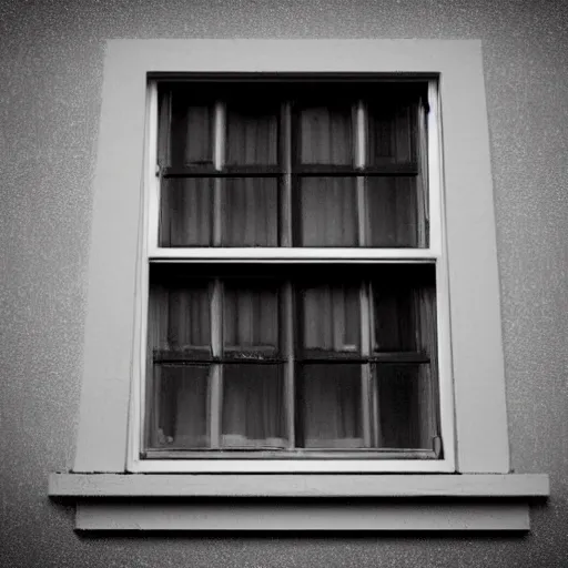 Prompt: some one looking into your houses window, it's dark outside, realistic, moody, dark