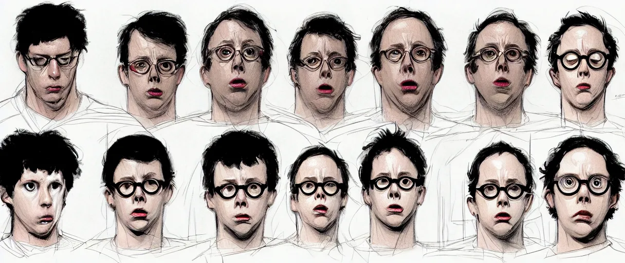 Image similar to character face study of todd solondz becoming god | vivid colors : storyboard, dramatic and emotional, concept design, realistic. by gabriel hardman, joe alves, j. todd anderson, chris bonura. cinematic atmosphere, detailed and intricate, perfect anatomy