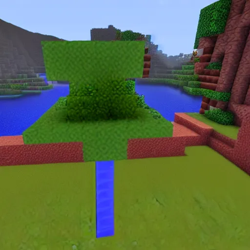 Prompt: blue meth as a plant in minecraft