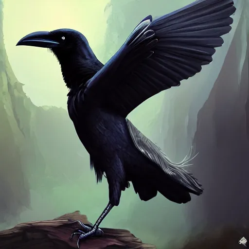 Prompt: full body illustration of mysterious raven, world as background, d & d, fantasy, intricate, elegant, highly detailed, digital painting, artstation, concept art, smooth, sharp focus, illustration, art by dragolisco