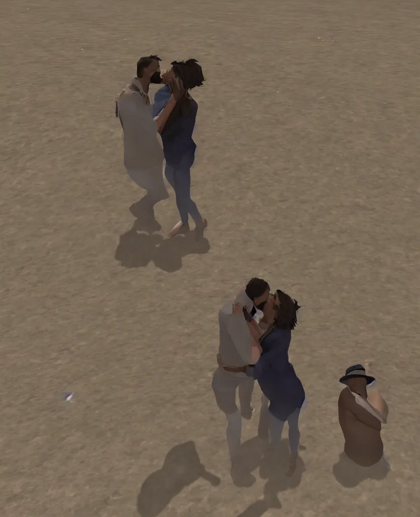 Image similar to lovers kissing in de dust 2