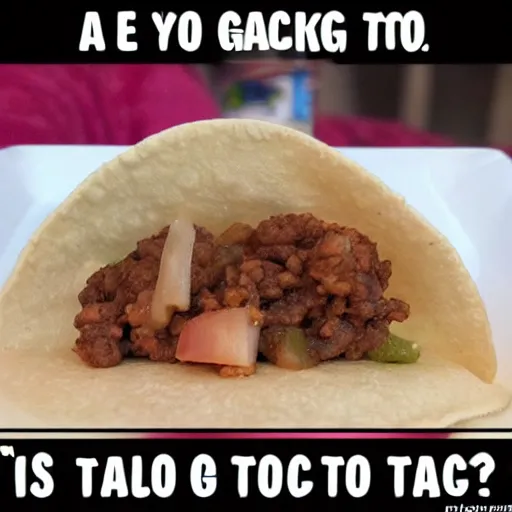 Prompt: are you going to eat that taco?