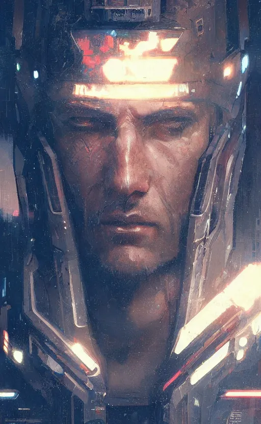 Image similar to « beautiful comic style portrait of cyberpunk king by greg rutkowski, very detailed »