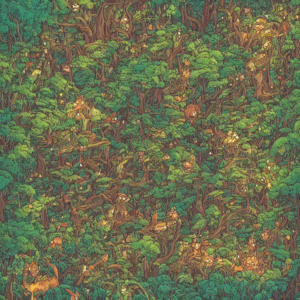 Prompt: Fairy forest by Dan Mumford