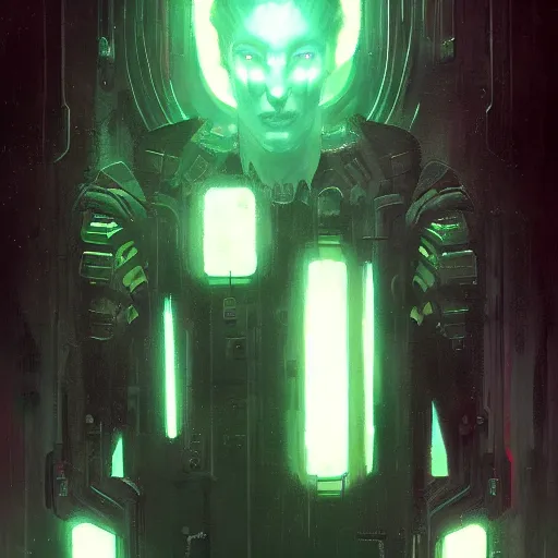 Image similar to shodan from system shock 2 by greg rutkowski