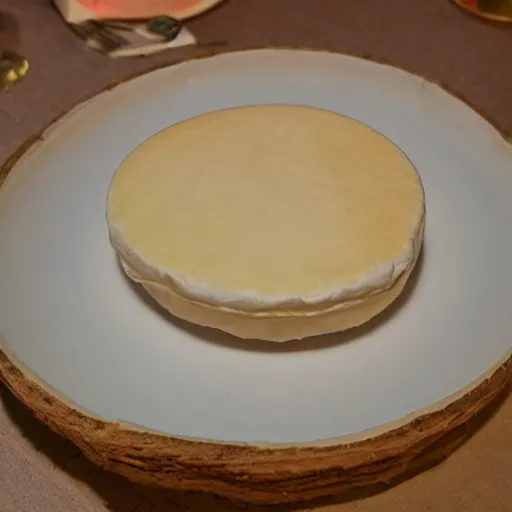 Image similar to beautuful pastel of a camembert in nyc, style of sempe,