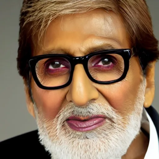 Prompt: close-up image of Amitabh