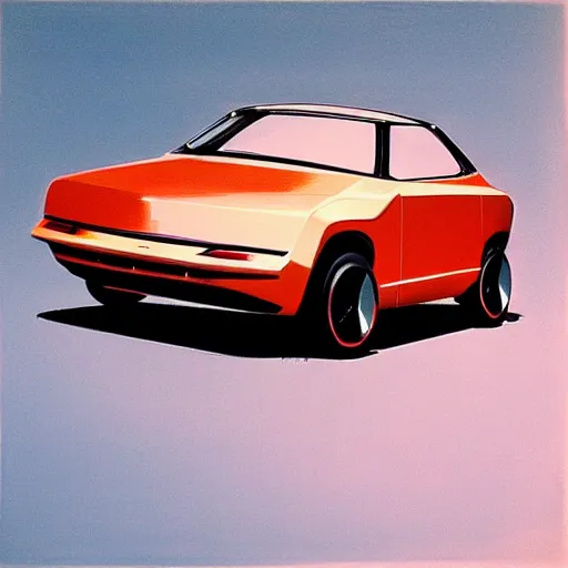 Image similar to concept art of a tiny car, painted by syd mead, high quality