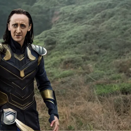 Image similar to film still of Tom Felton as Loki in Avengers Infinity War