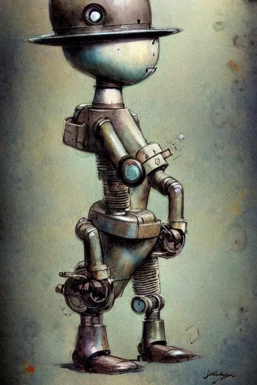 Image similar to (((((1950s robot detective. muted colors.))))) by Jean-Baptiste Monge !!!!!!!!!!!!!!!!!!!!!!!!!!!